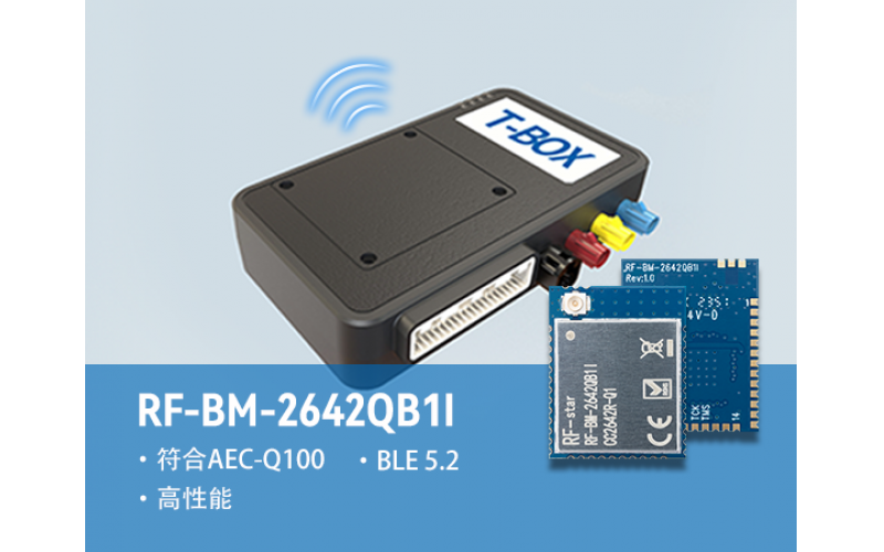 乐虎游戏车规蓝牙模块RF-BM-2642QB1I赋能汽车T-Box